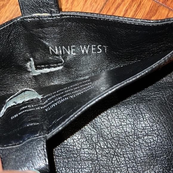 Nine West vintage Black Heeled ankle leather  boots Sz 9.5 - Picture 14 of 15